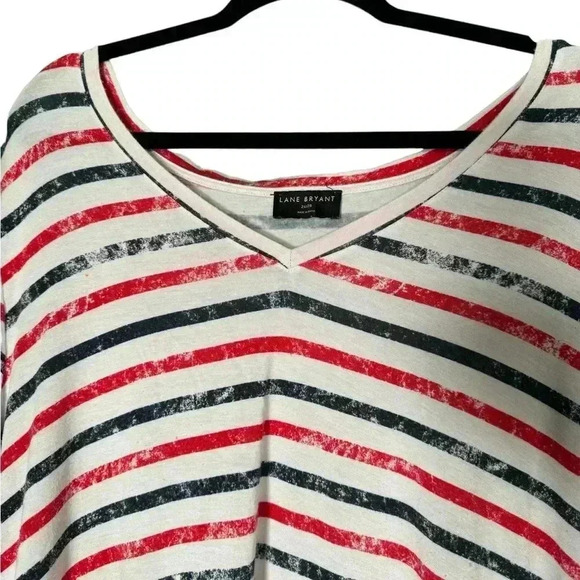 Lane Bryant Size 26/28 Short Sleeve V-Neck Babydoll Tee Swing Fit - Picture 4 of 9